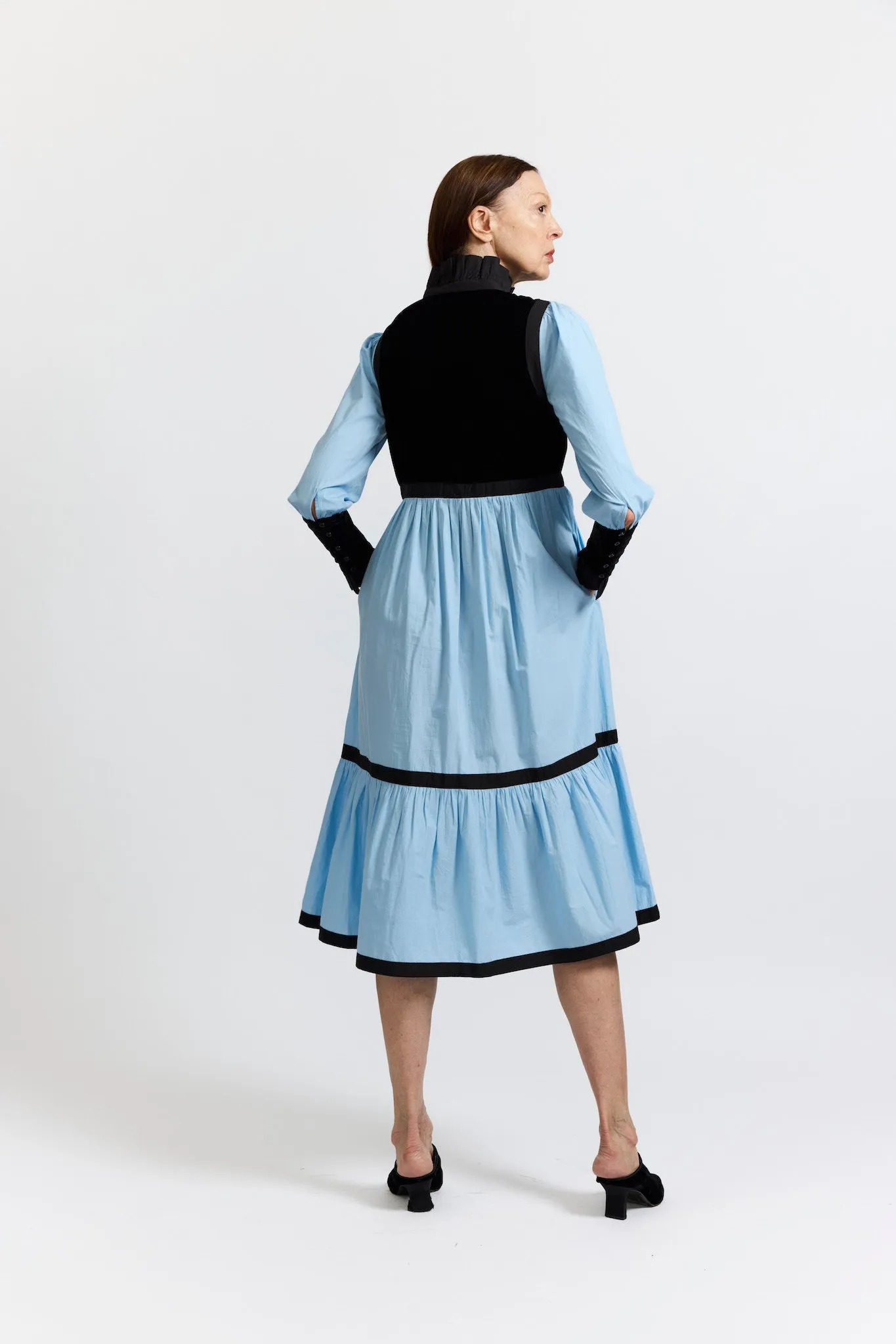 Kavita Dress in Powder Blue Cotton