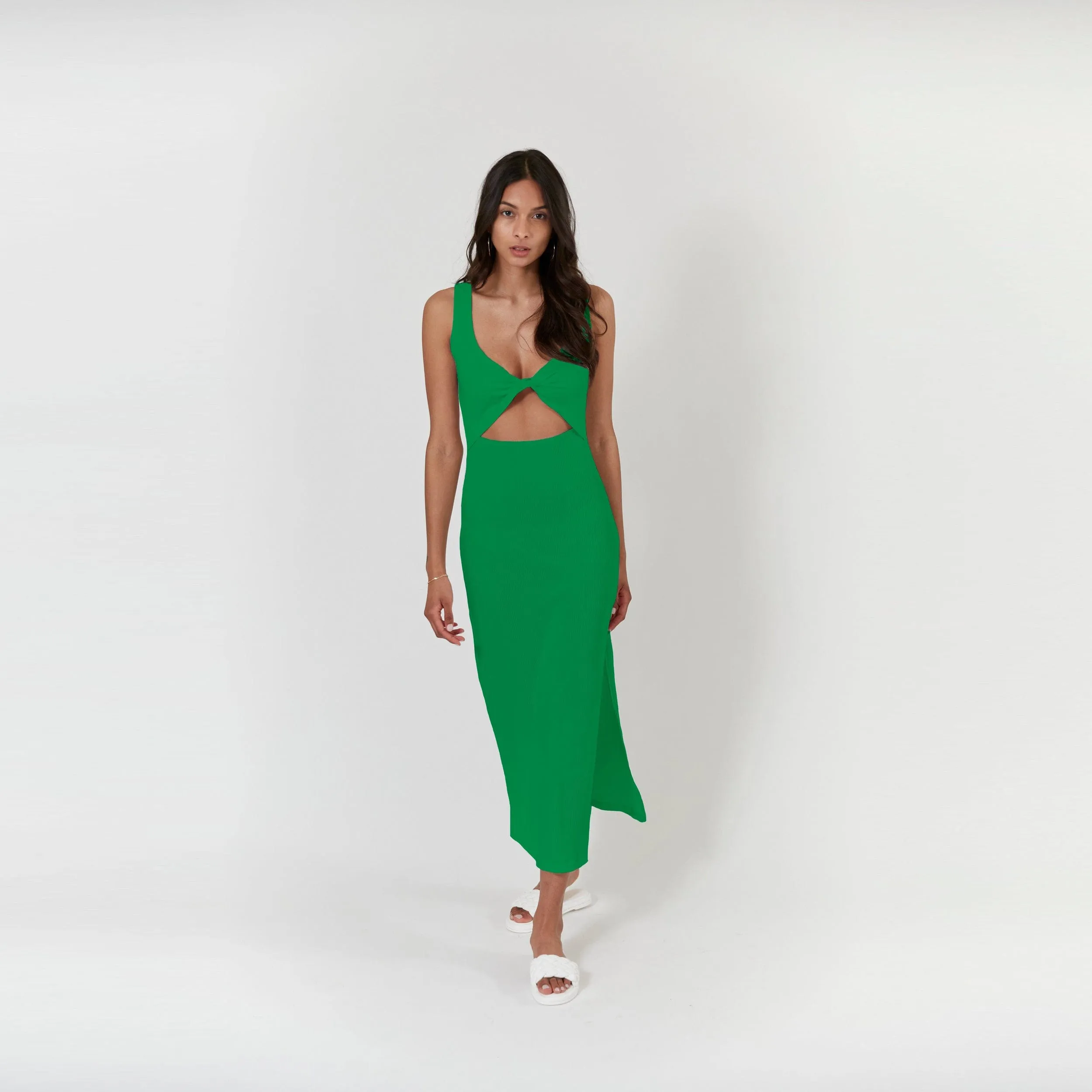 Krista Twist Dress - Kelly Green