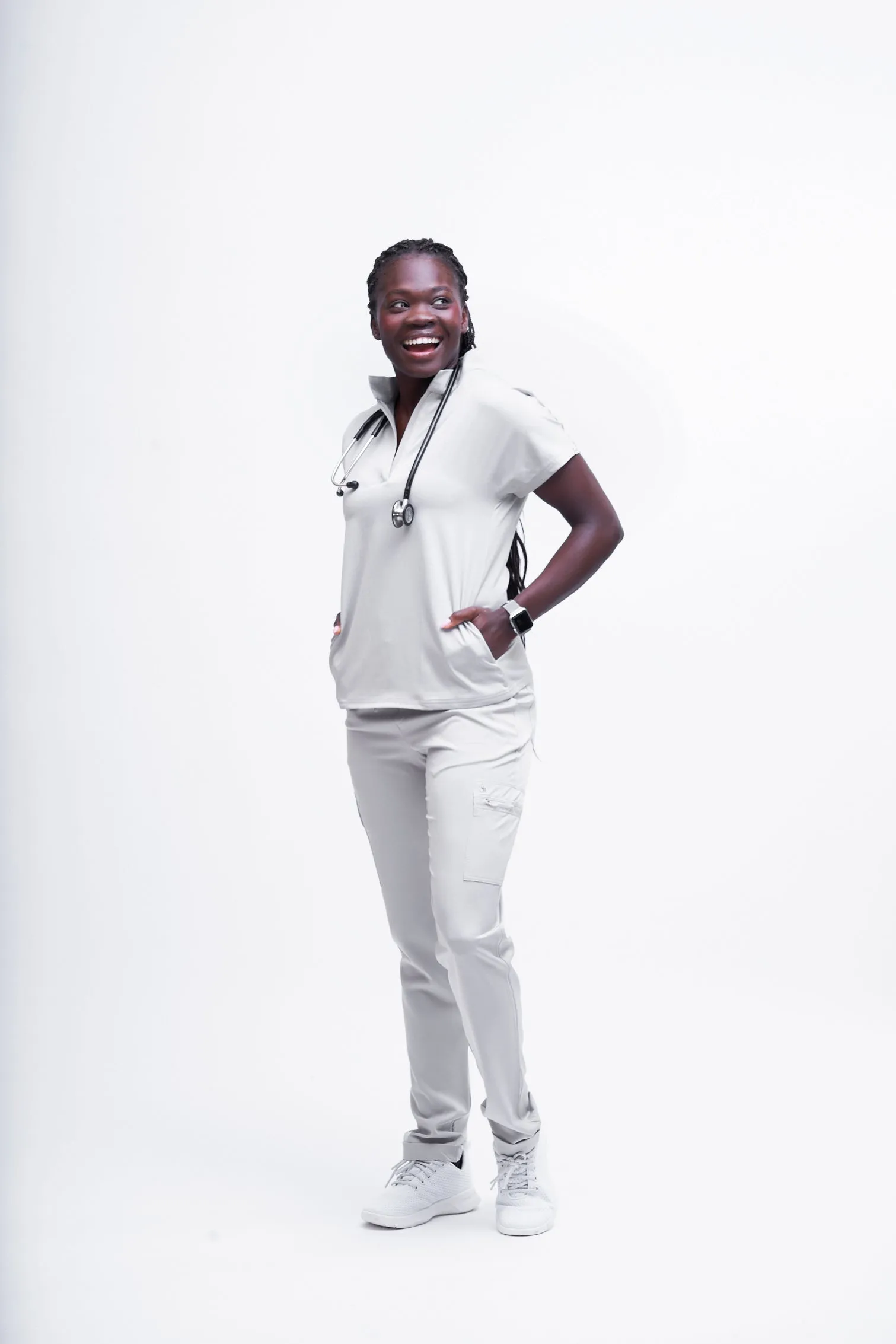 Mary A Six Pocket Cargo Scrub Pants