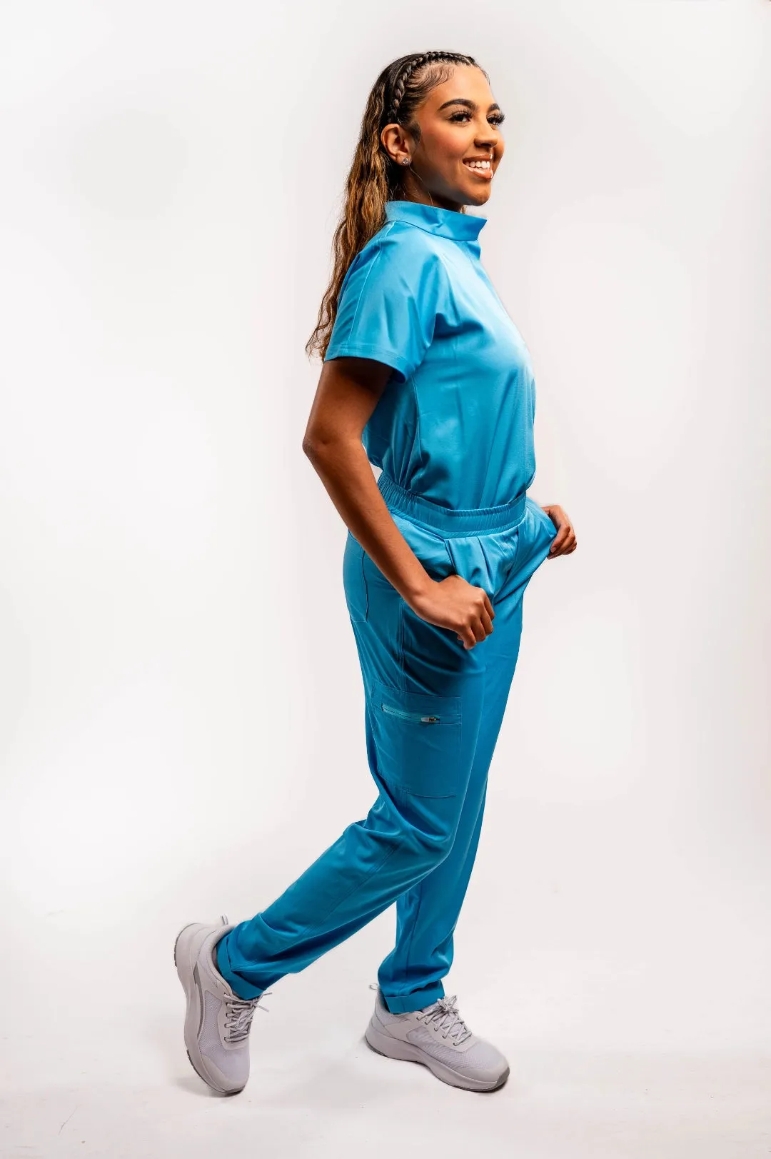 Mary A Six Pocket Cargo Scrub Pants