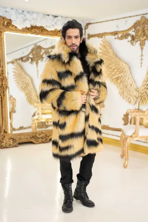 Men's Dutch Coat in "Abstract Tiger" STOCK