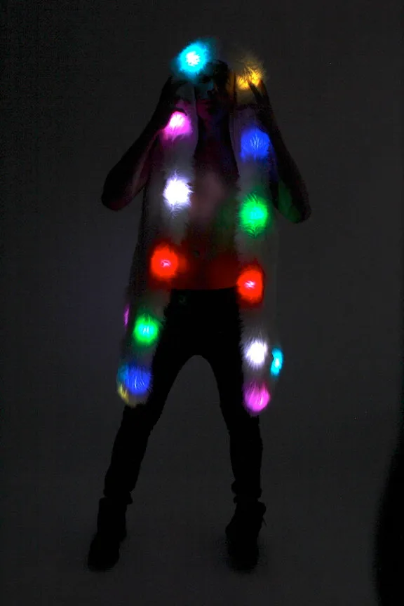 Men's LED Sequin Vest in "Black-White"