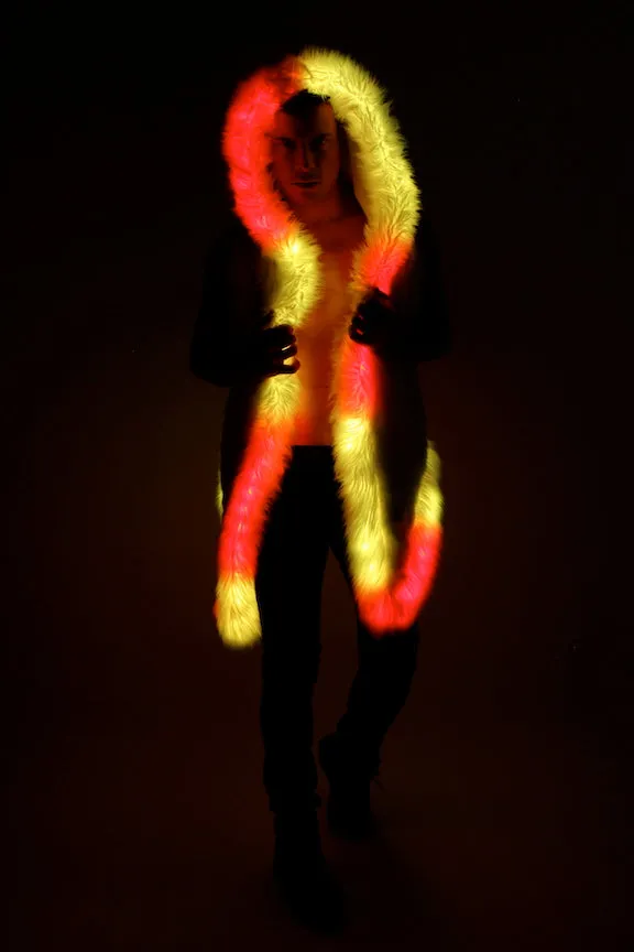 Men's LED Sequin Vest in "Black-White"