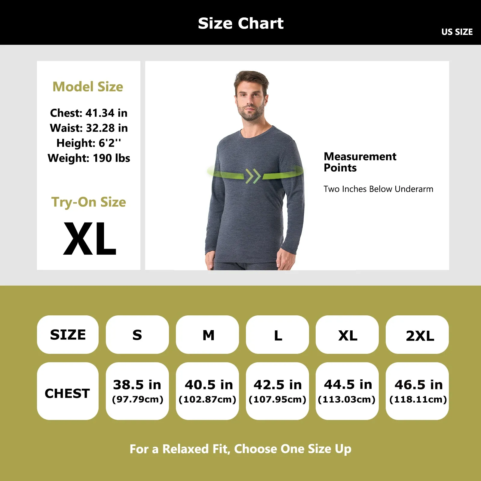 Men's Merino 250g Long Sleeve Crew Thermal Top Dark Grey Heather