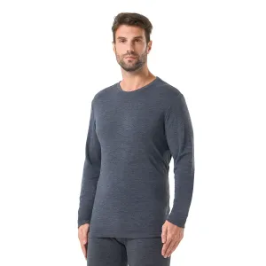 Men's Merino 250g Long Sleeve Crew Thermal Top Dark Grey Heather