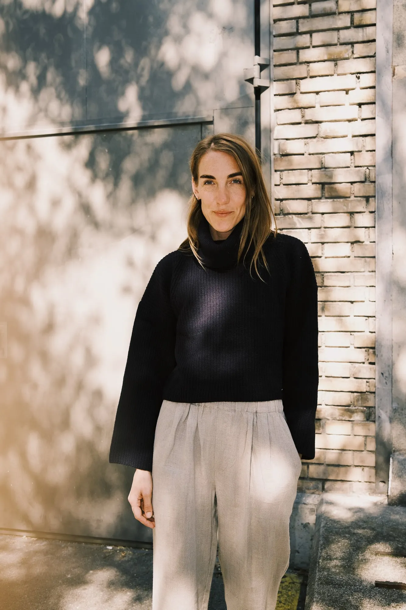 merino wool jumper - kelda - classic navy
