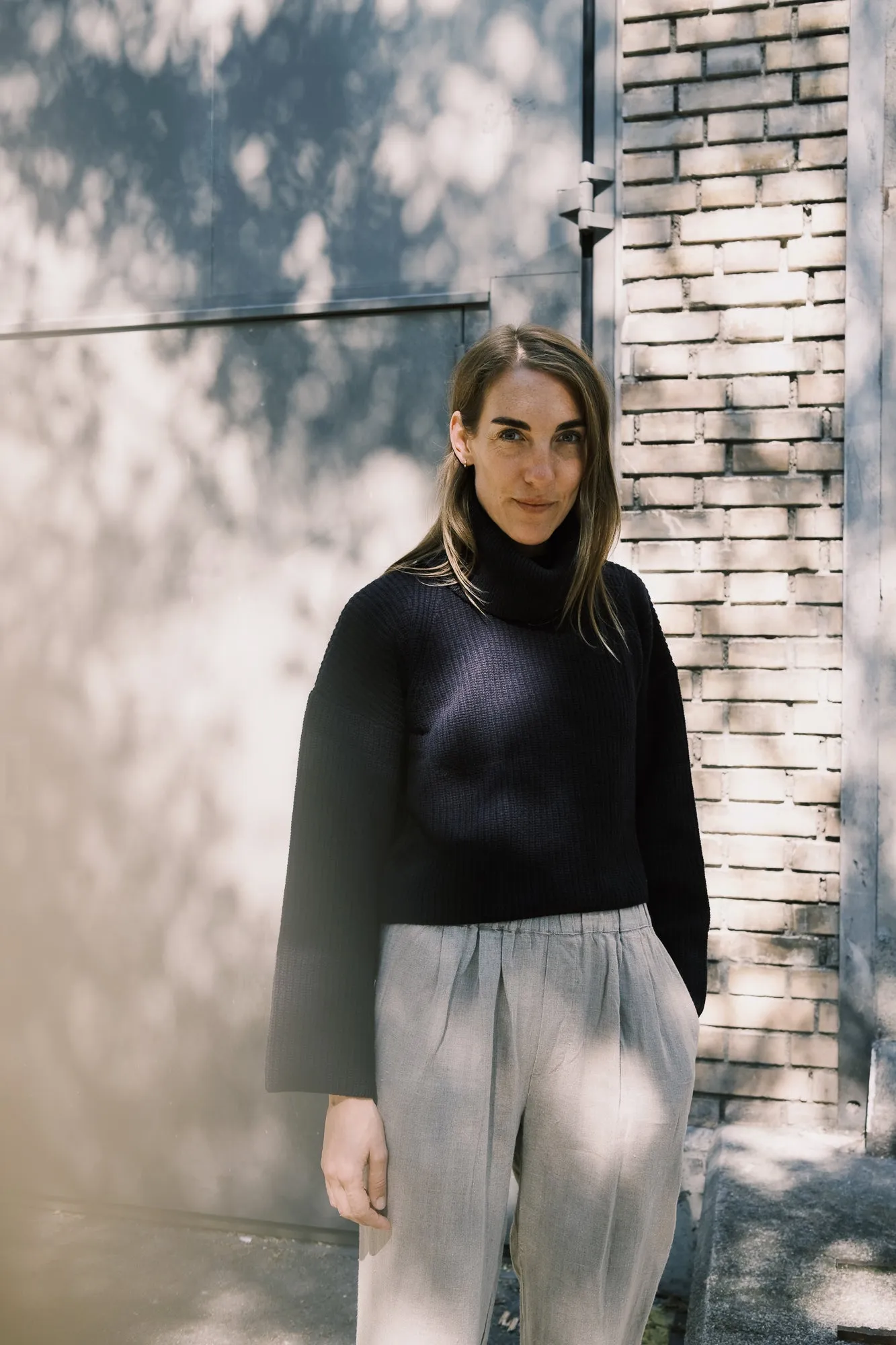 merino wool jumper - kelda - classic navy
