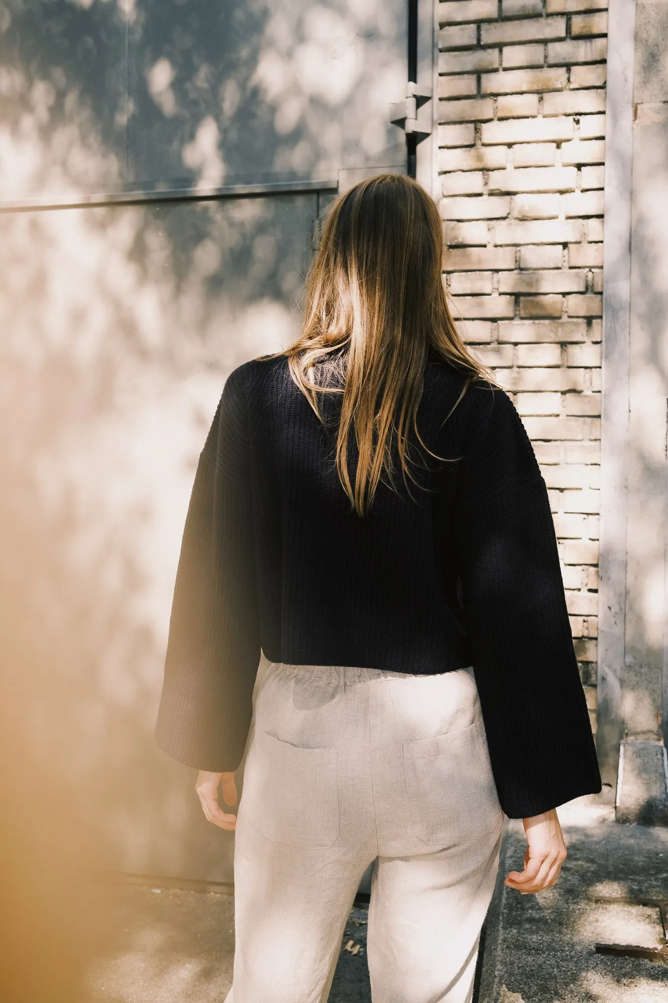 merino wool jumper - kelda - classic navy