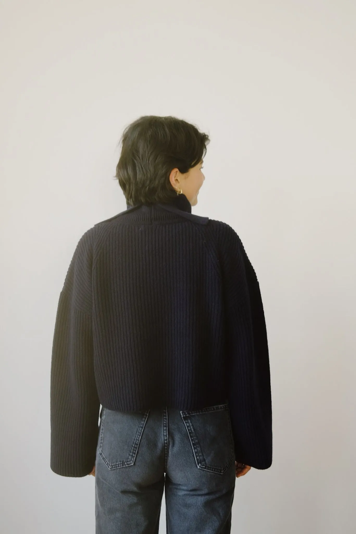 merino wool jumper - kelda - classic navy