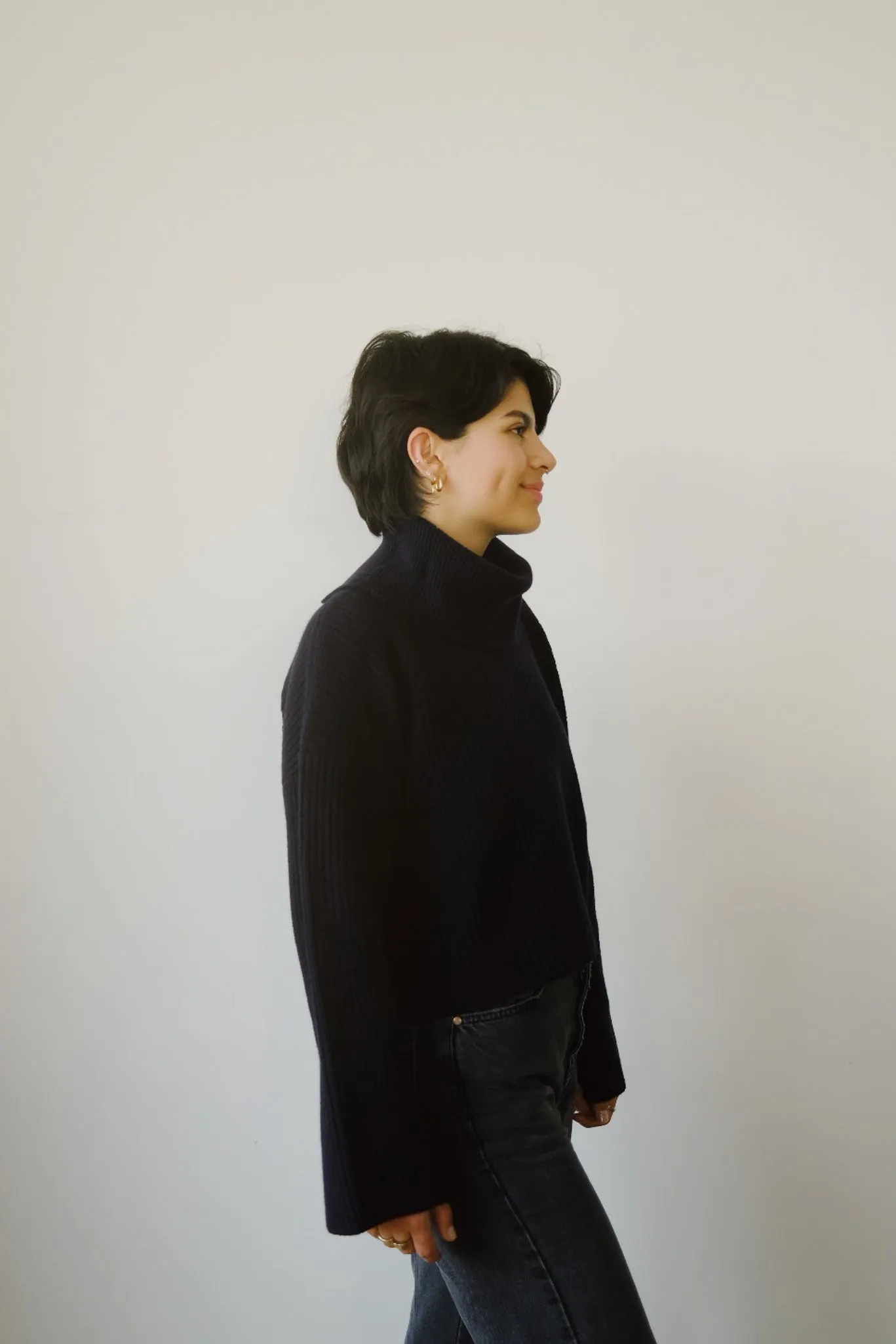 merino wool jumper - kelda - classic navy