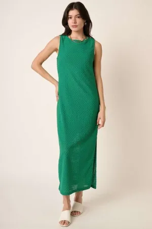 Mittoshop Side Slit Round Neck Sleeveless Dress