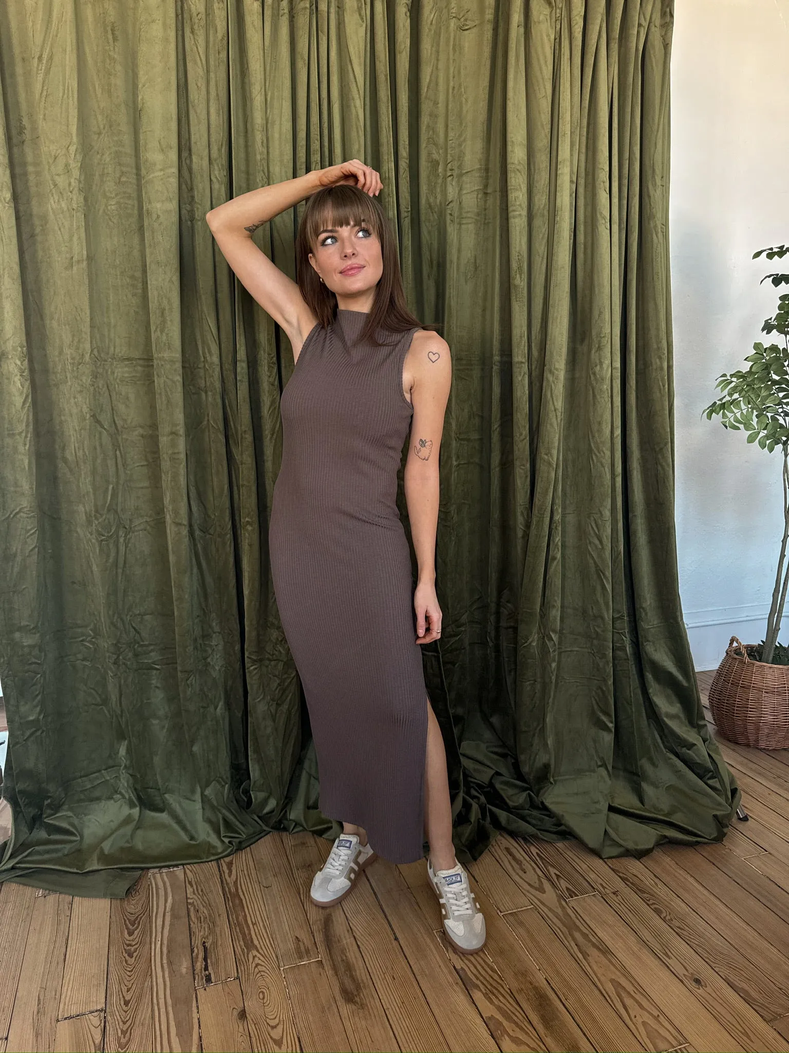 Must Have Ribbed Midi - Mocha