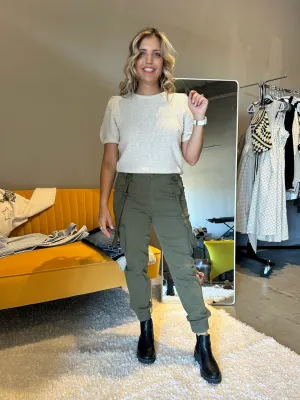 Next Level Trendy Stretch Twill Cargo Joggers Overalls