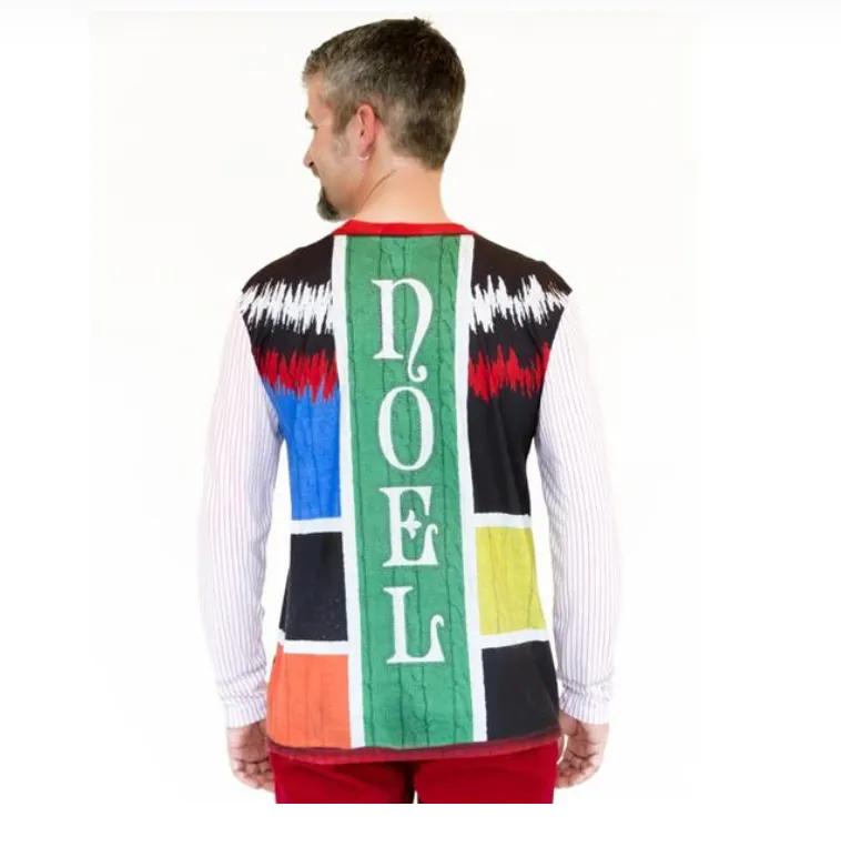 Noel Christmas Sweater with Bow Tie