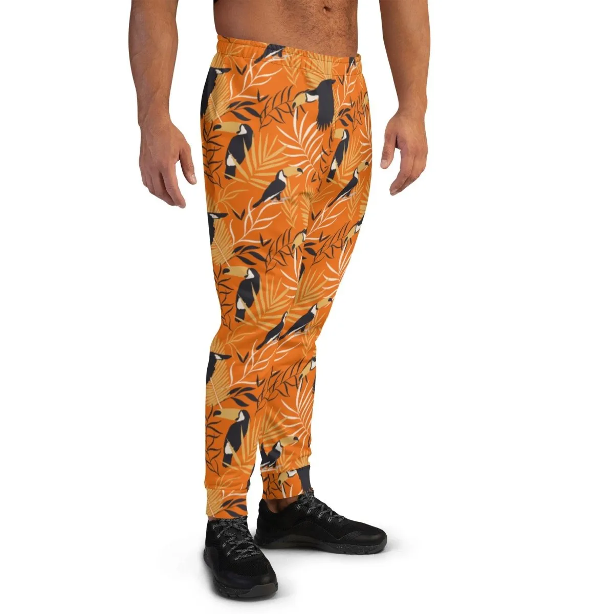 Orange Tropical Toucan Men's Street Joggers