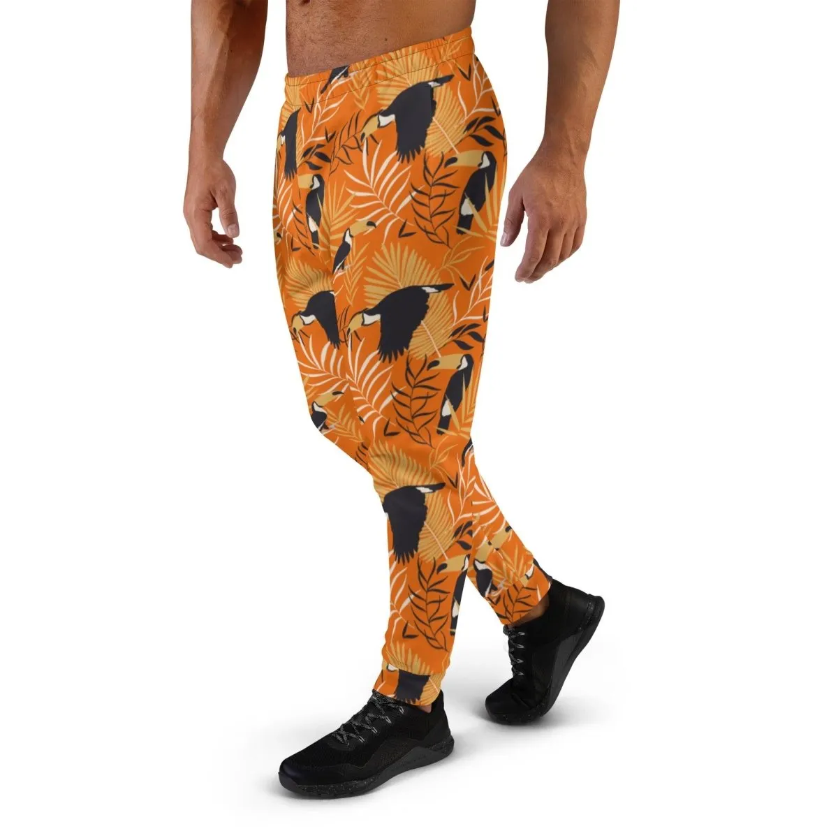 Orange Tropical Toucan Men's Street Joggers
