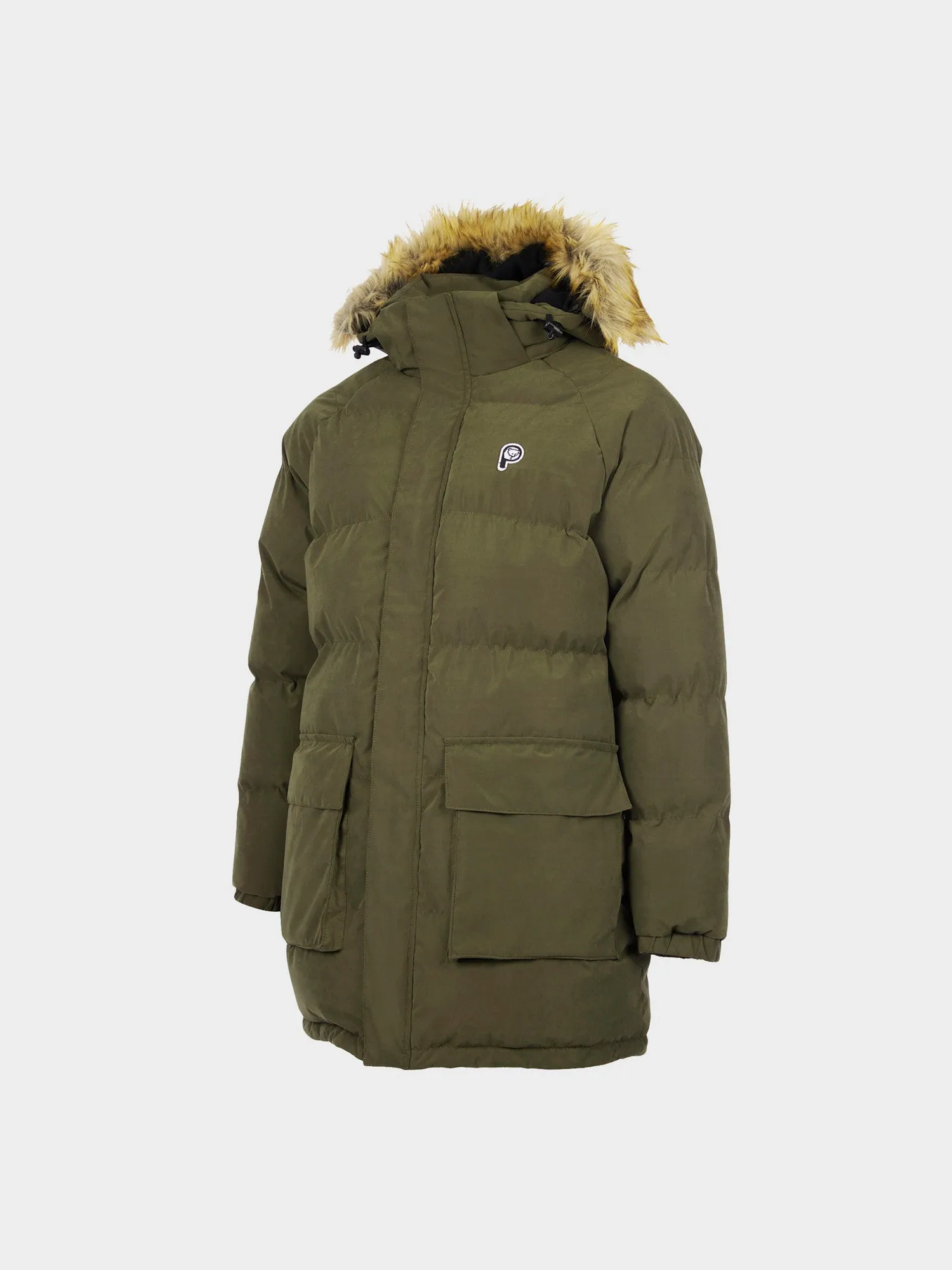 P Bear Puffer Jacket in Forest Night