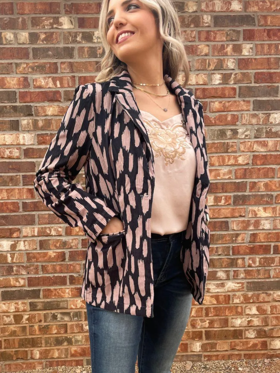 Paint Me A Fashionista Corduroy Blazer