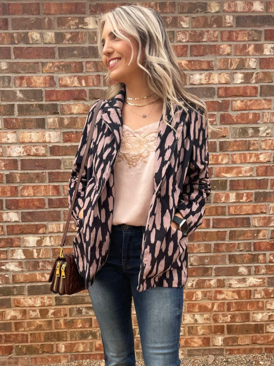 Paint Me A Fashionista Corduroy Blazer