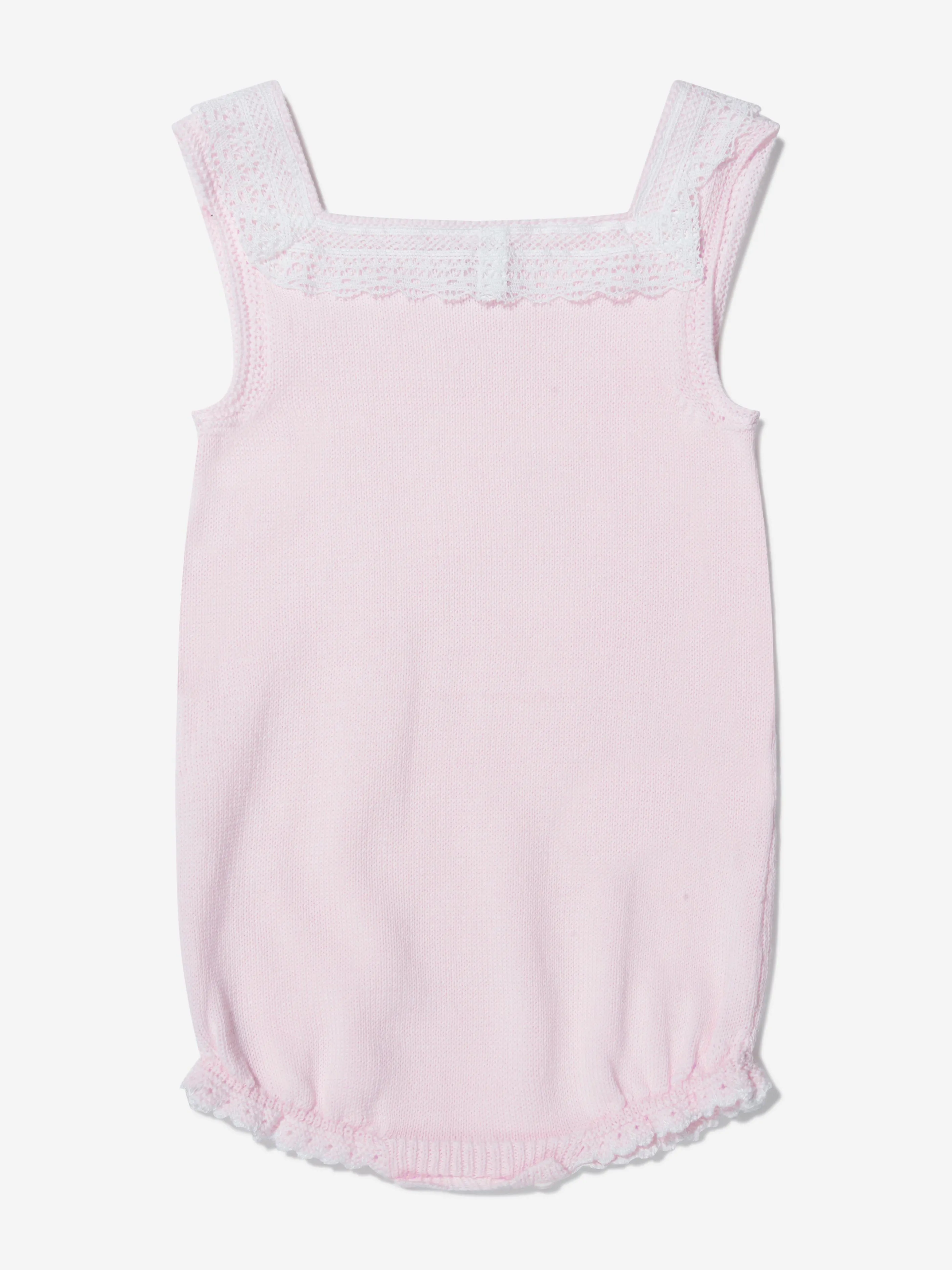 Paz Rodriguez Baby Girls Cotton Knit Romper