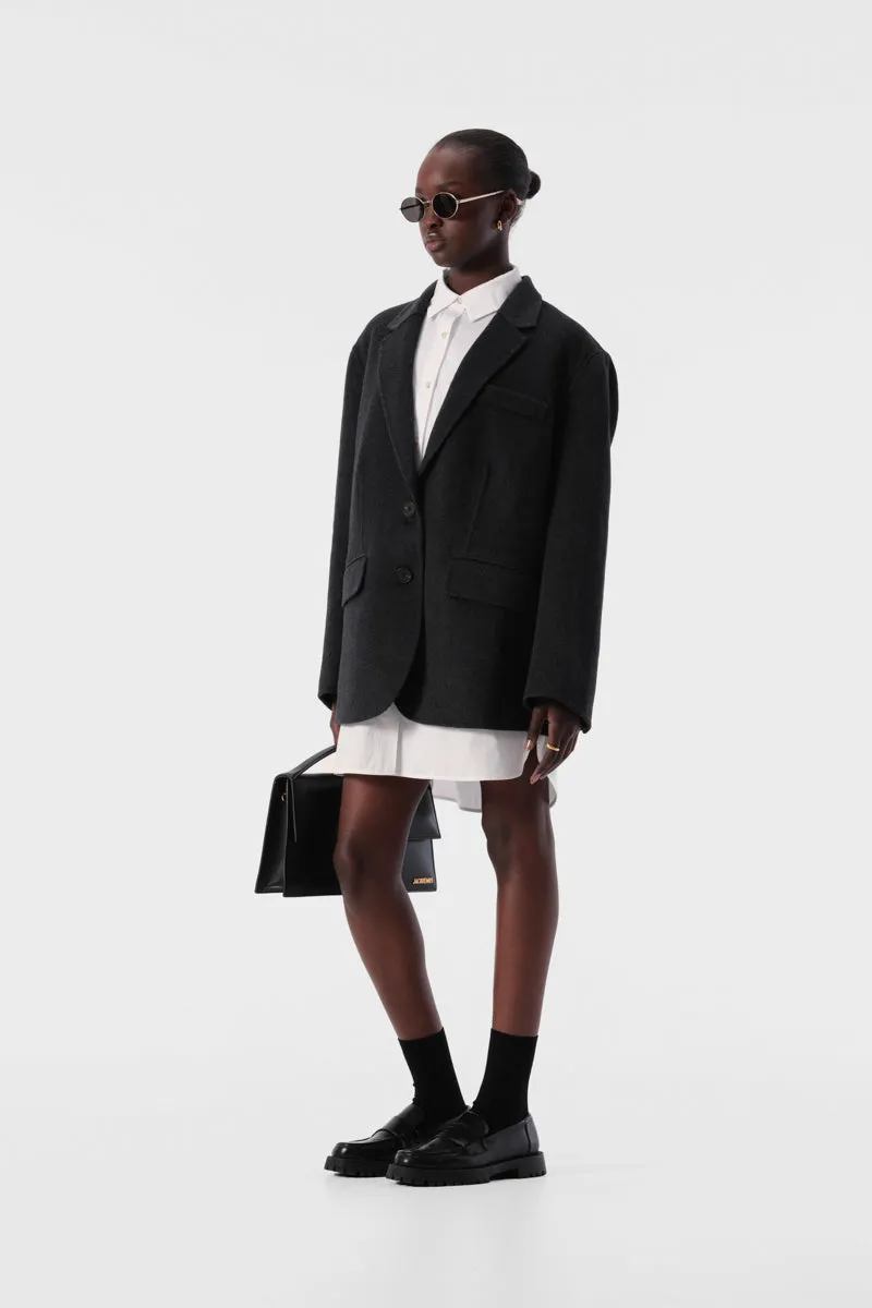 Pia Blazer Charcoal Marle