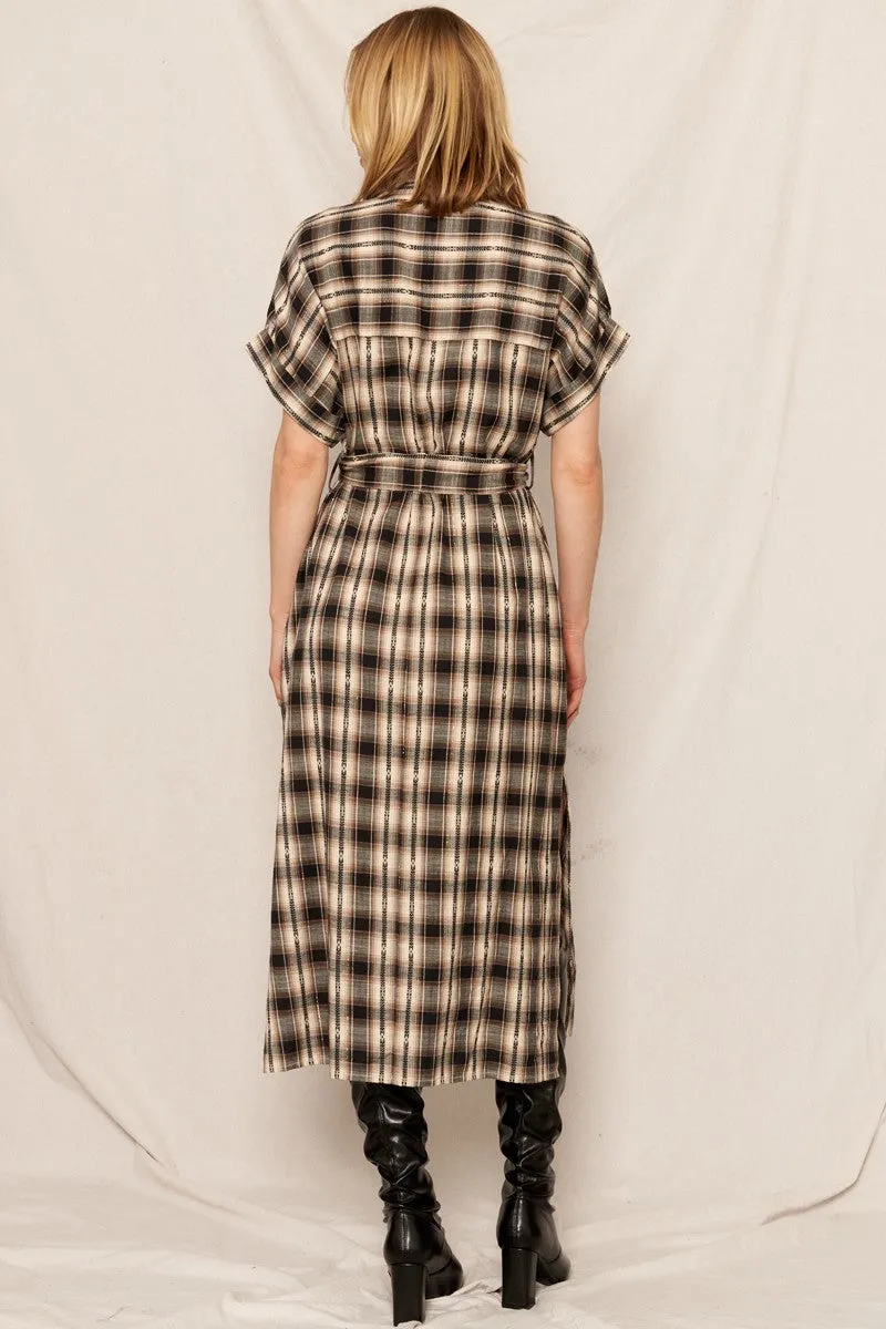 Plaid Midi Dress