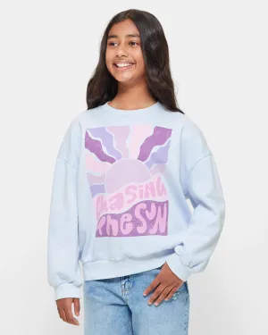 popular  Graphic Wash Crew Neck Jumper
