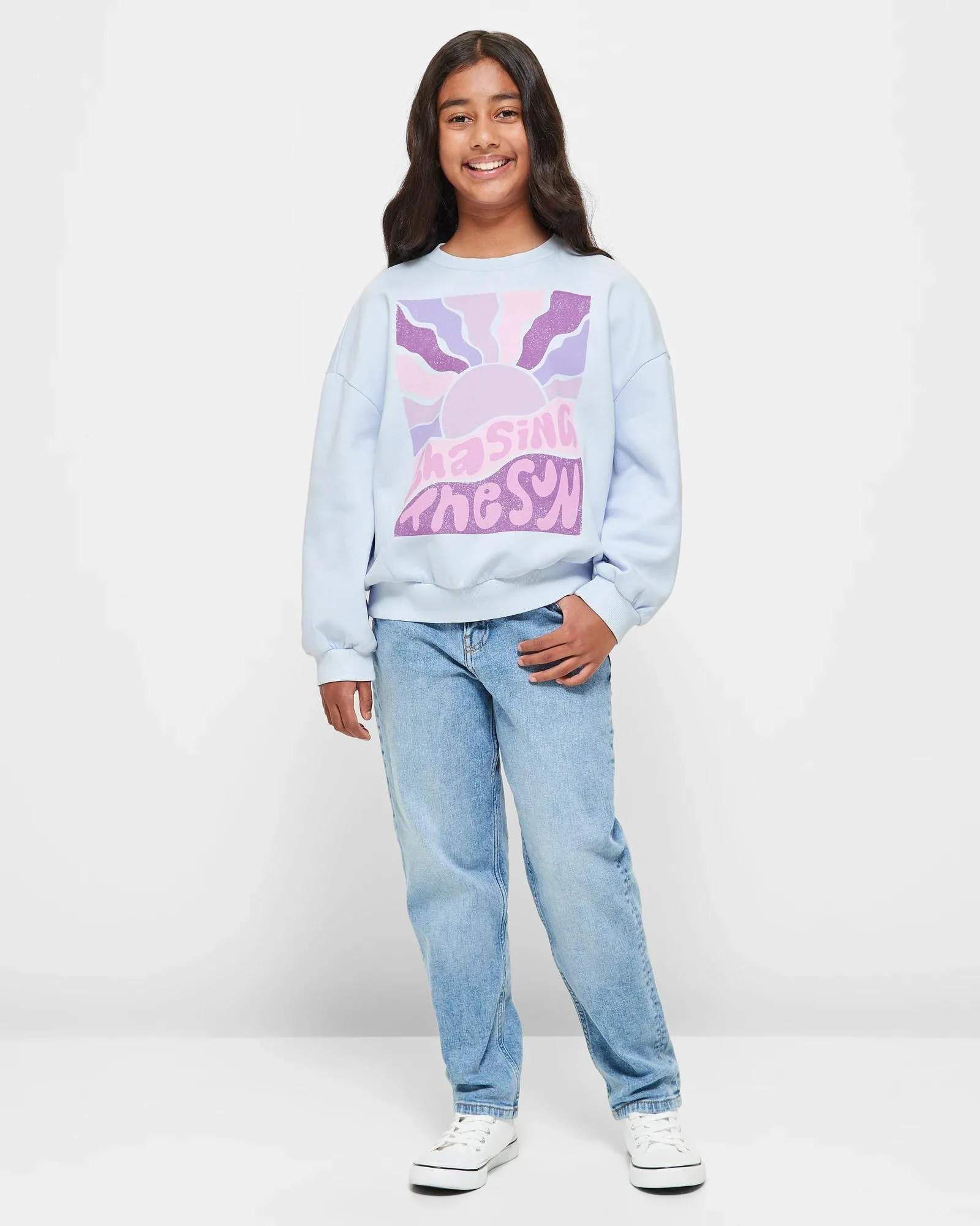 popular  Graphic Wash Crew Neck Jumper