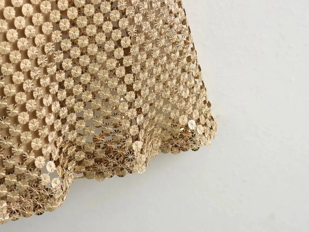 Pre Order:  Gold Sequins Midi Party Dress