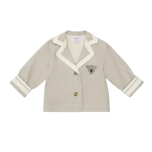 Quirijn Linen Blazer | Festive Koala | Soft Taupe