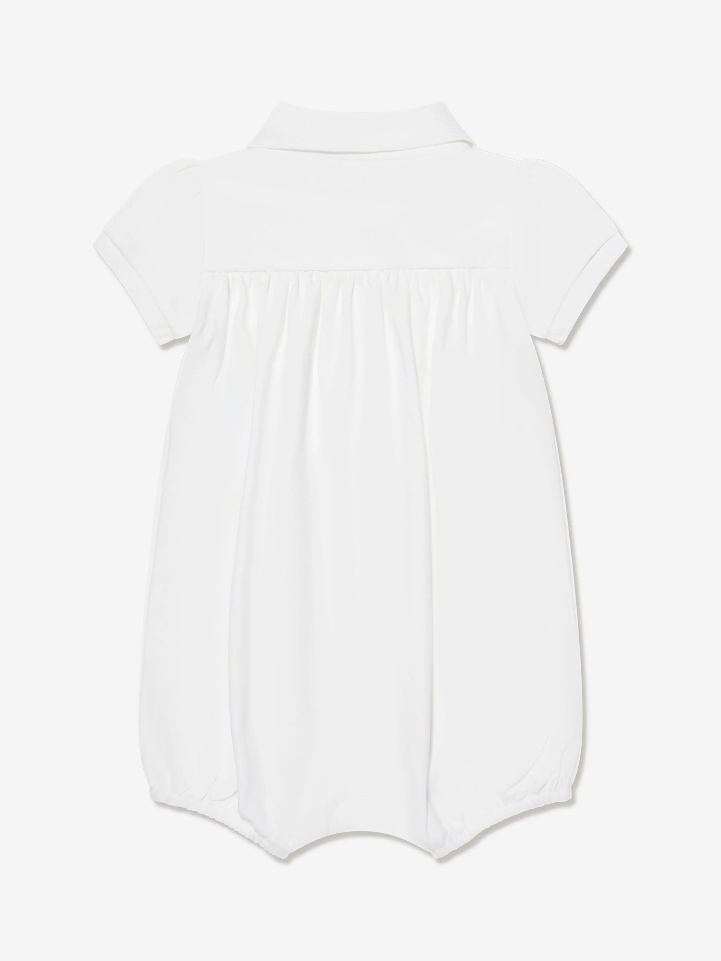 Ralph Lauren Baby Girls Polo Bubble Romper in White