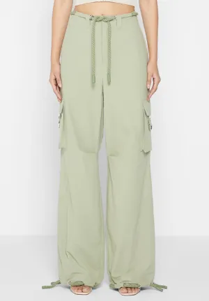 Ripstop Parachute Cargo Pants - Sage