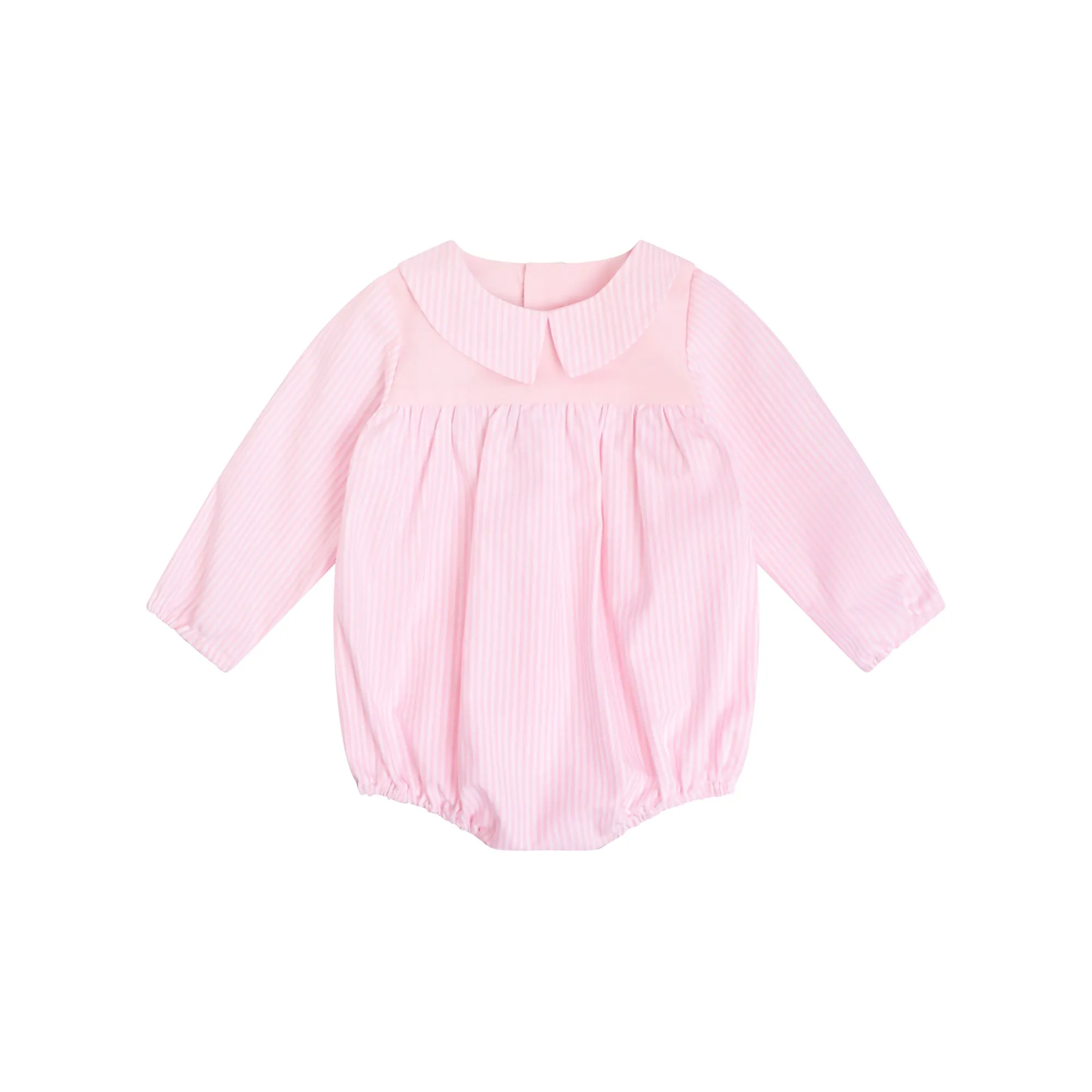 Roze strepen babymeisje rompertjes