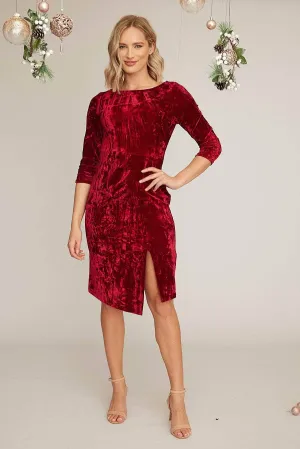Saloos Velvet Midi Shift-Dress Saloos Velvet Midi Shift-Dress