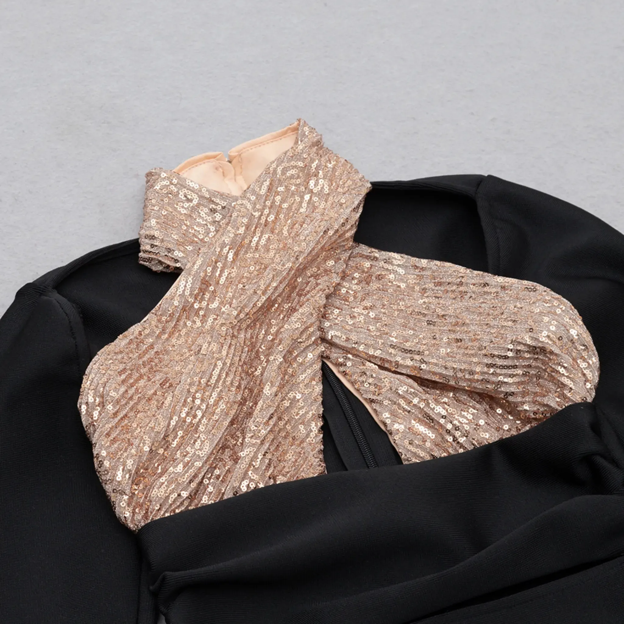 Sequin Crisscross Midi Dress