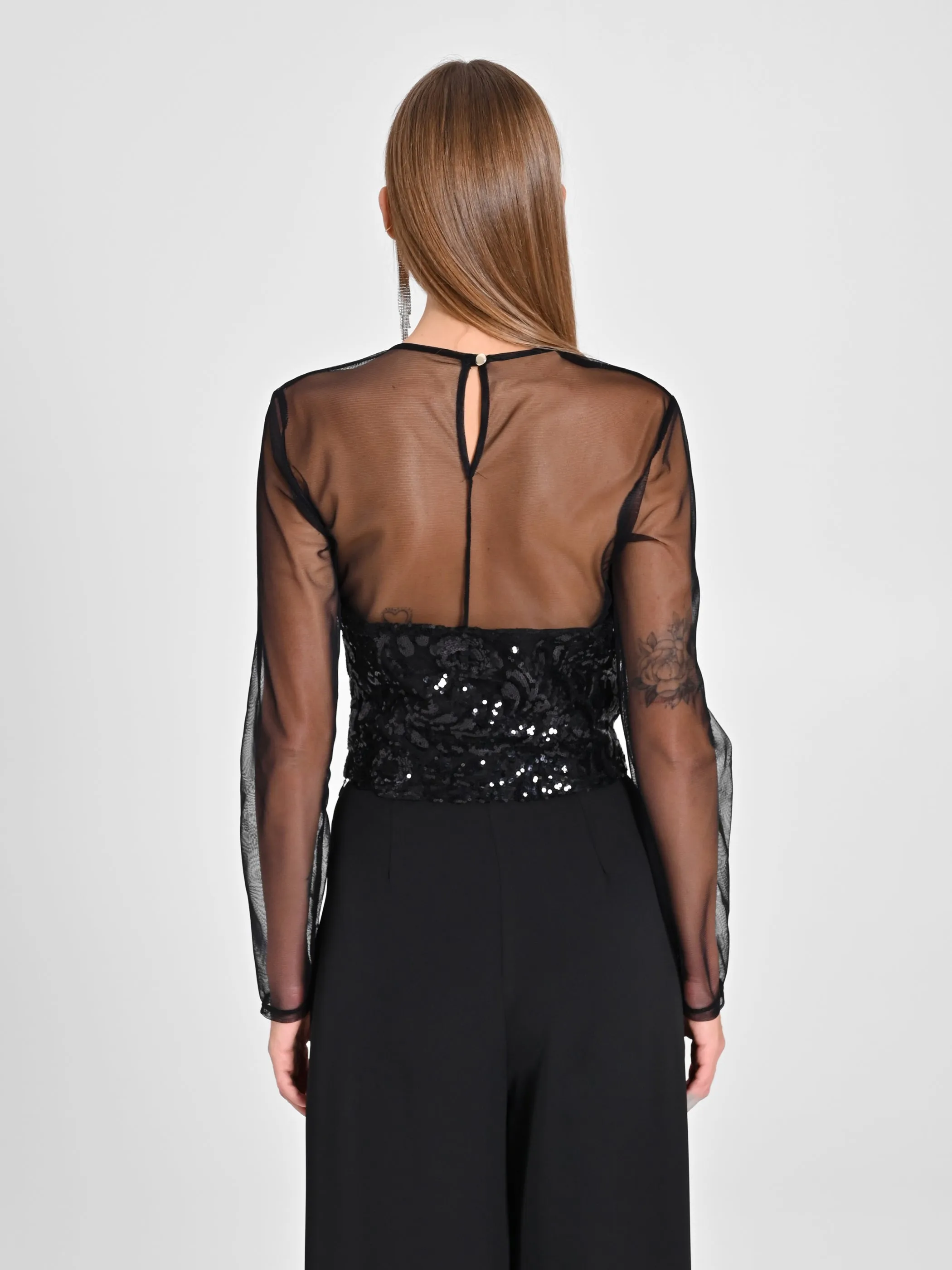 Sequined Bustier Top