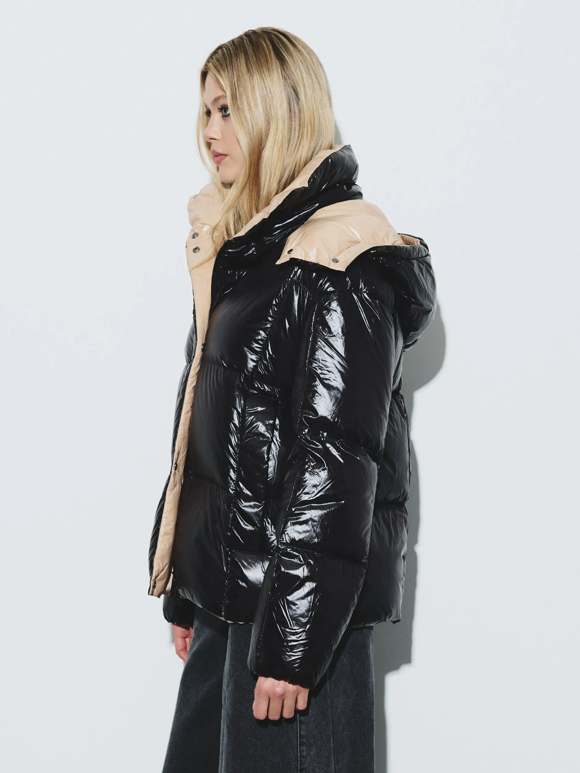 Sheen hooded puffer jacket