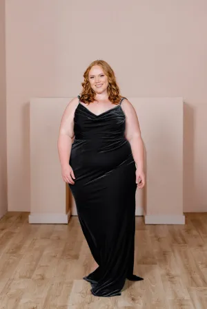 Skye Velvet Dress | Ready To Ship | Black