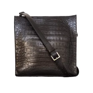 Slim Crossbody Crocodile Black Sorrento SS