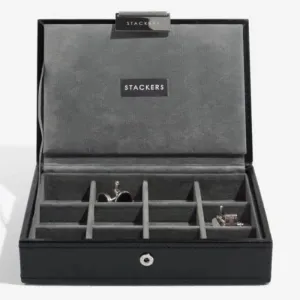 Stackers Executive Black Cufflink Box 73184