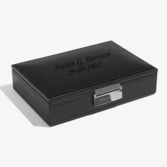 Stackers Executive Black Cufflink Box 73184