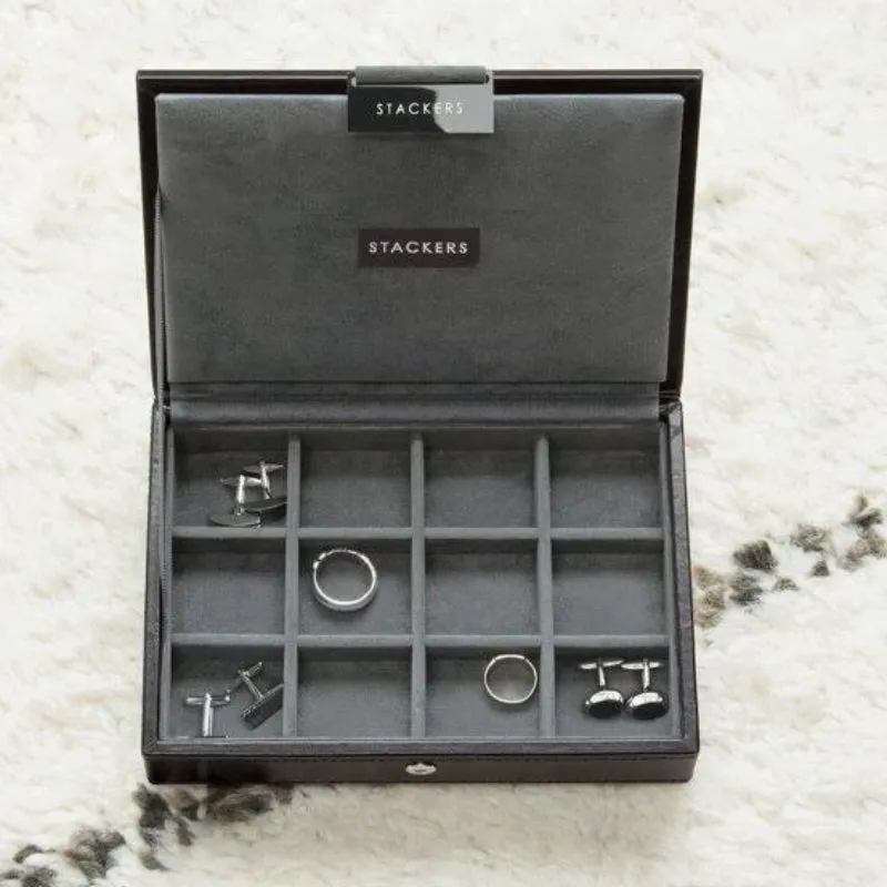 Stackers Executive Black Cufflink Box 73184