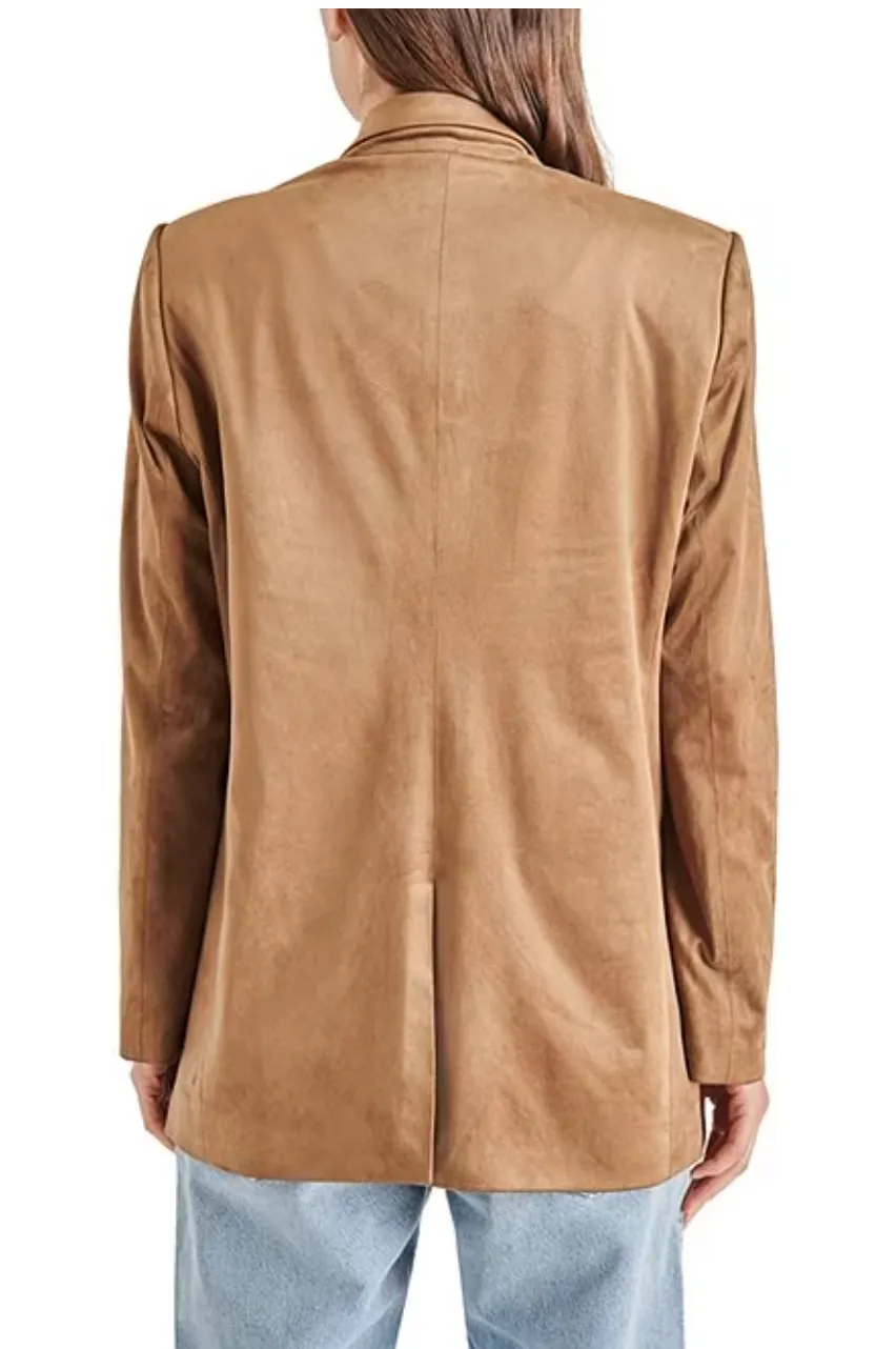 Steve Madden Imaan Suede Macadamia Blazer