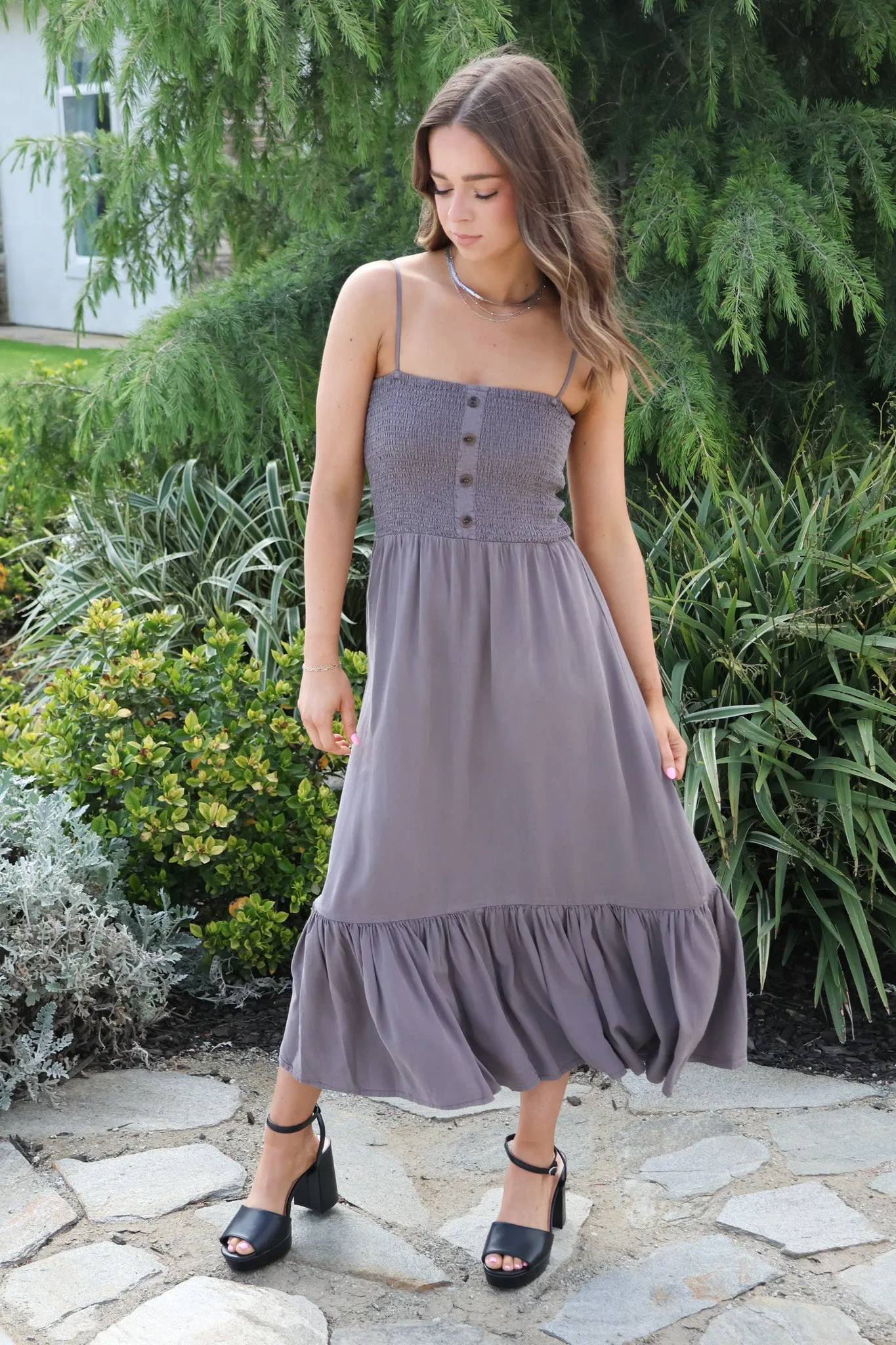 Sunset Chaser Dress in Grey