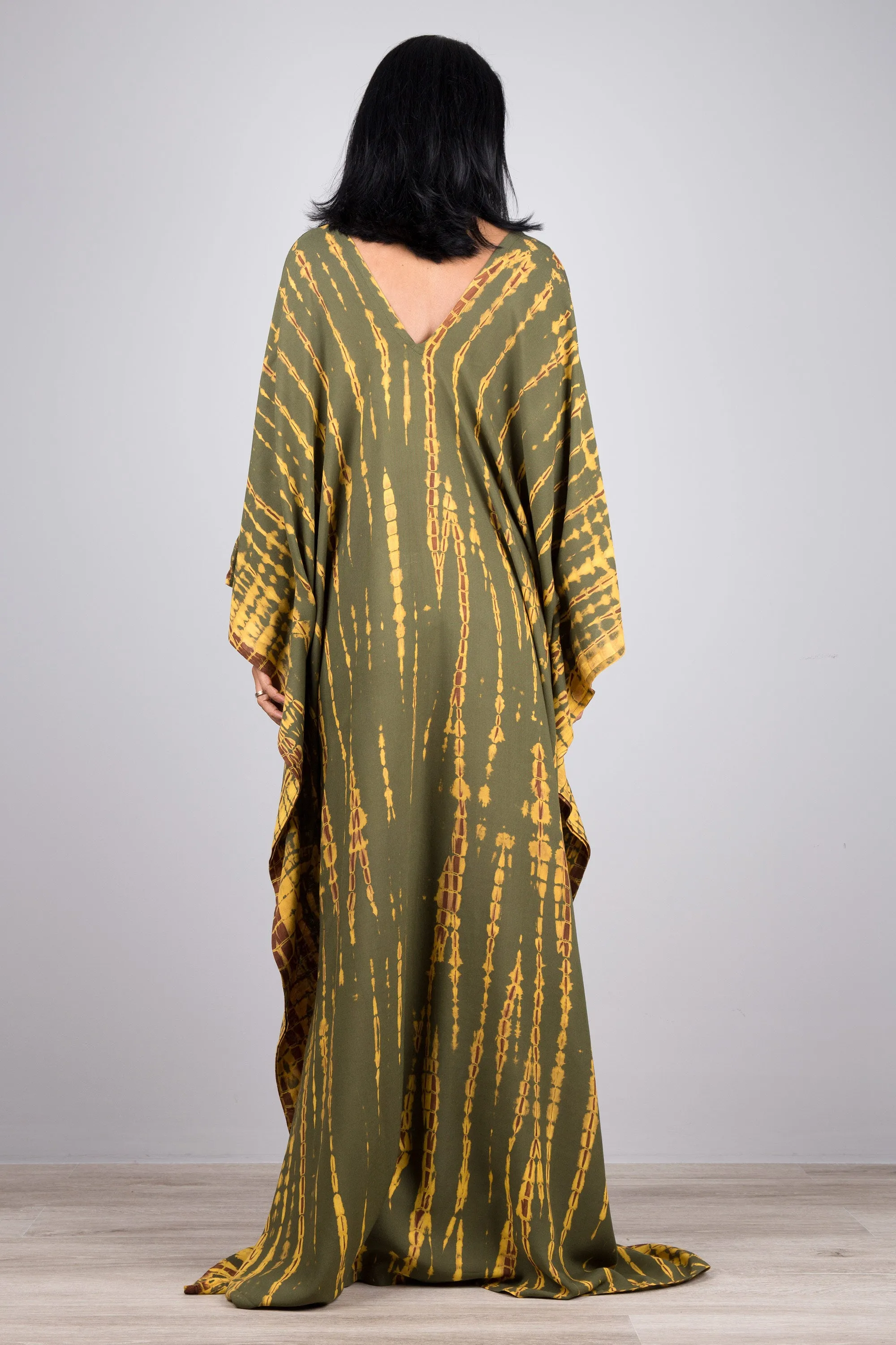 Tie dye kaftan, Beach dress, Long Maxi dress, resort Kaftan, Summer kaftan,