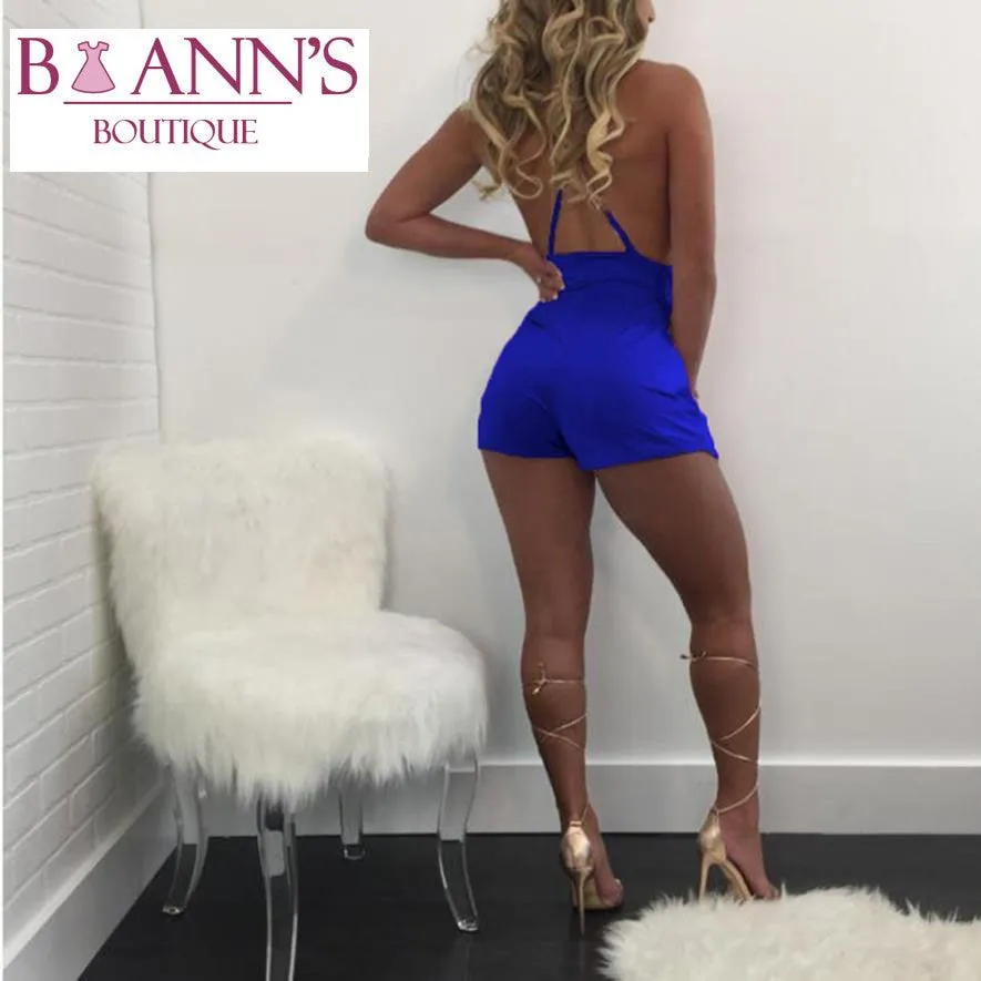 VELVET WRAP ROMPER