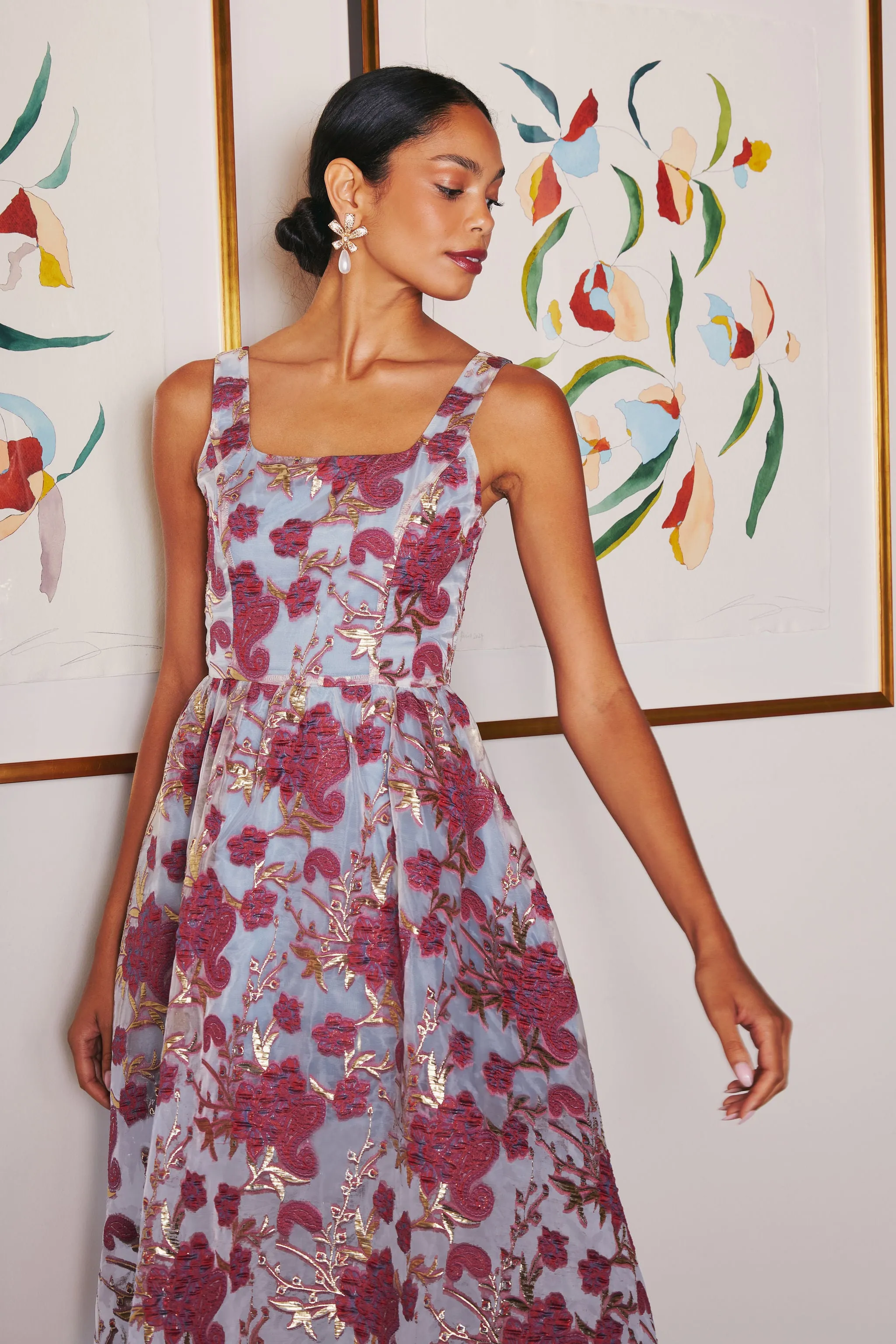 Victoria Dress Moonlight Petal Organza