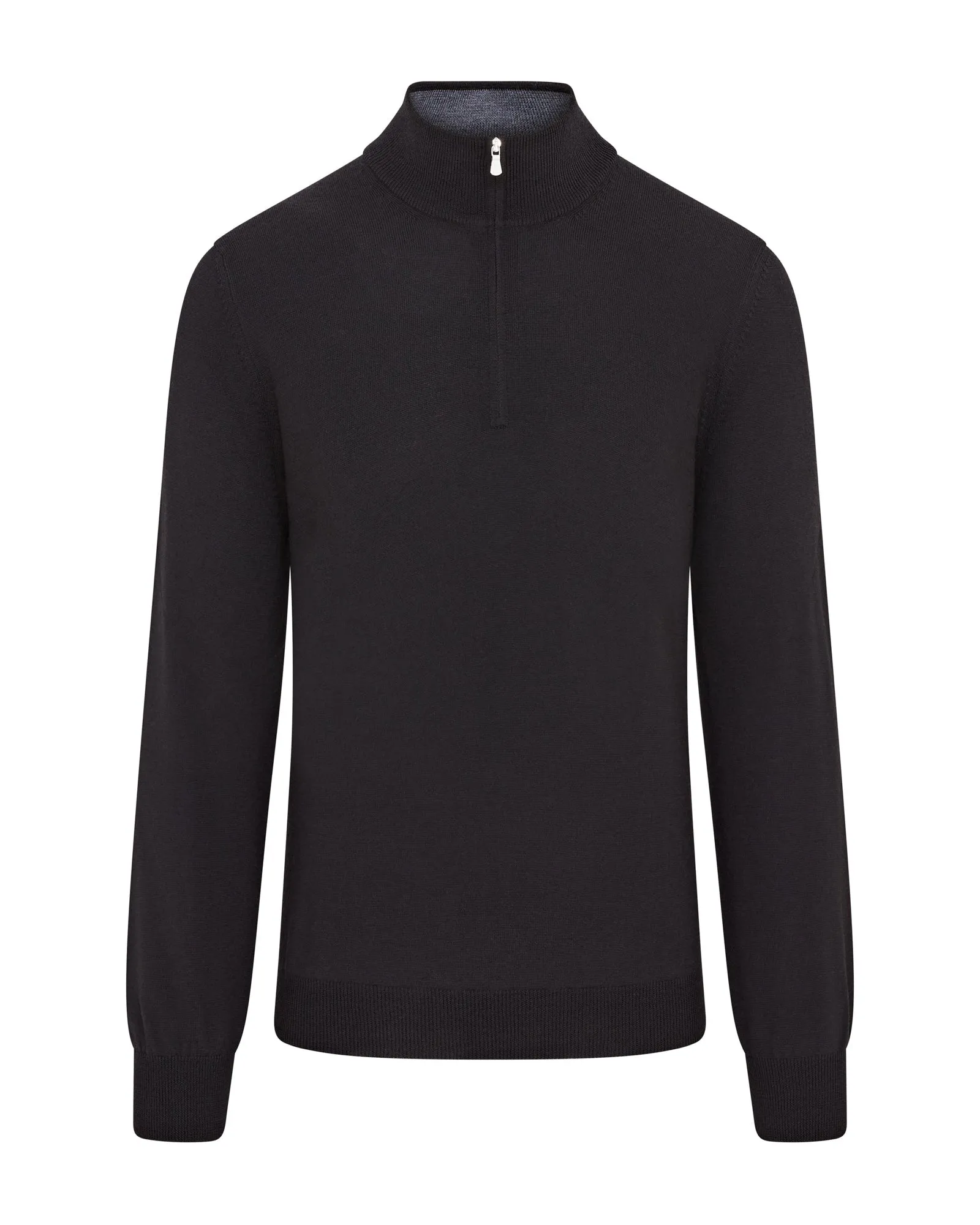 Zattura Quarter Zip Knitted Jumper (Black)